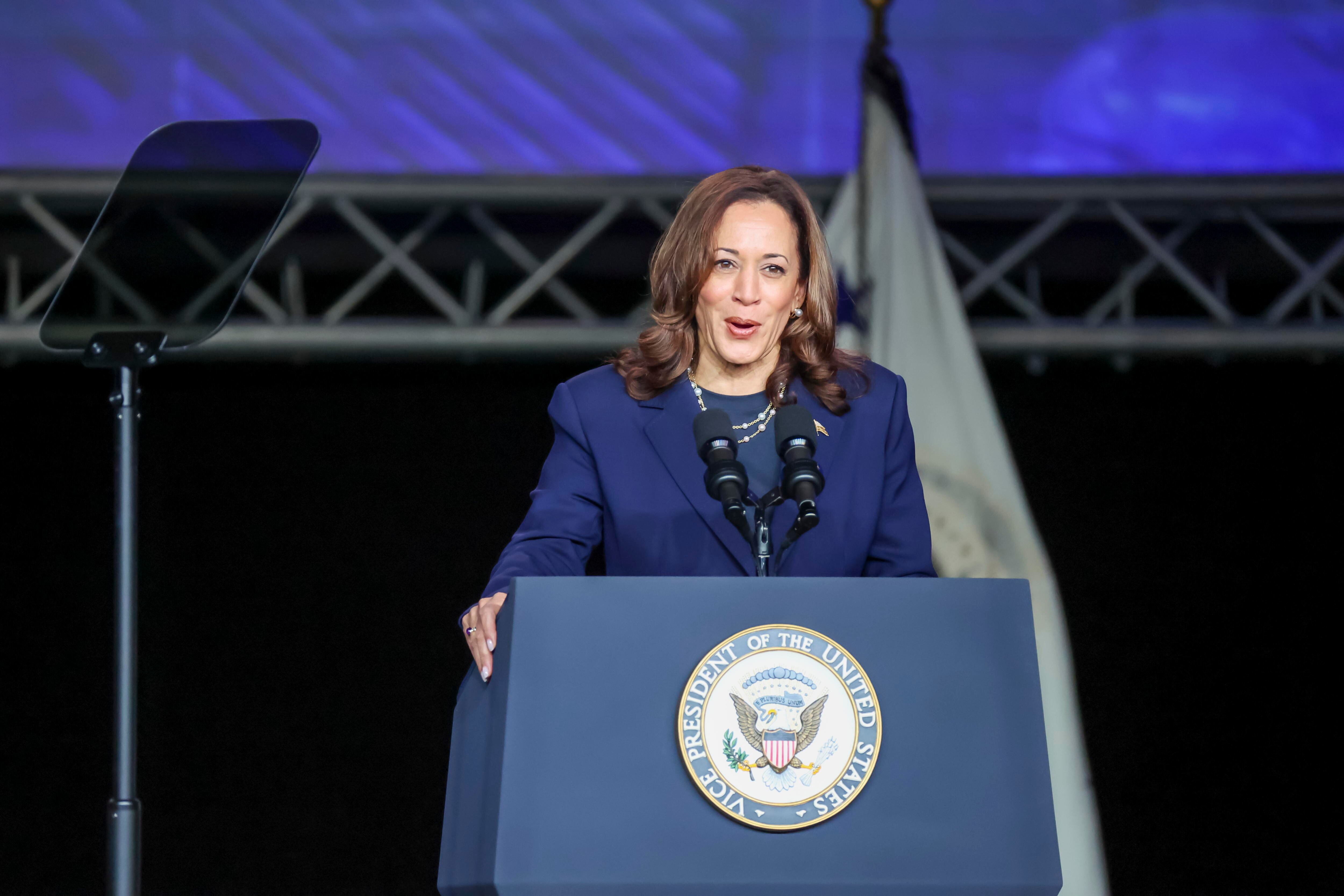 Kamala Harris. EFE/EPA/LESLIE PLAZA JOHNSON