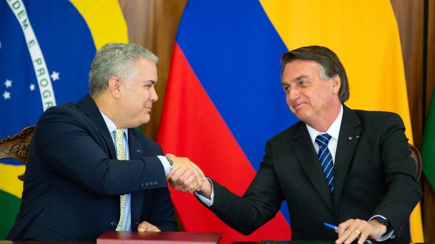 Jair Bolsonaro e Iván Duque. Créditos: Getty Images