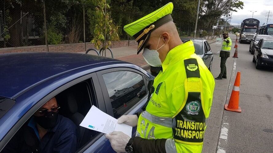 Policía de Tránsito ha impuesto 5.590 comparendos por infringir decreto de cuarentena. Foto: Policía de Tránsito