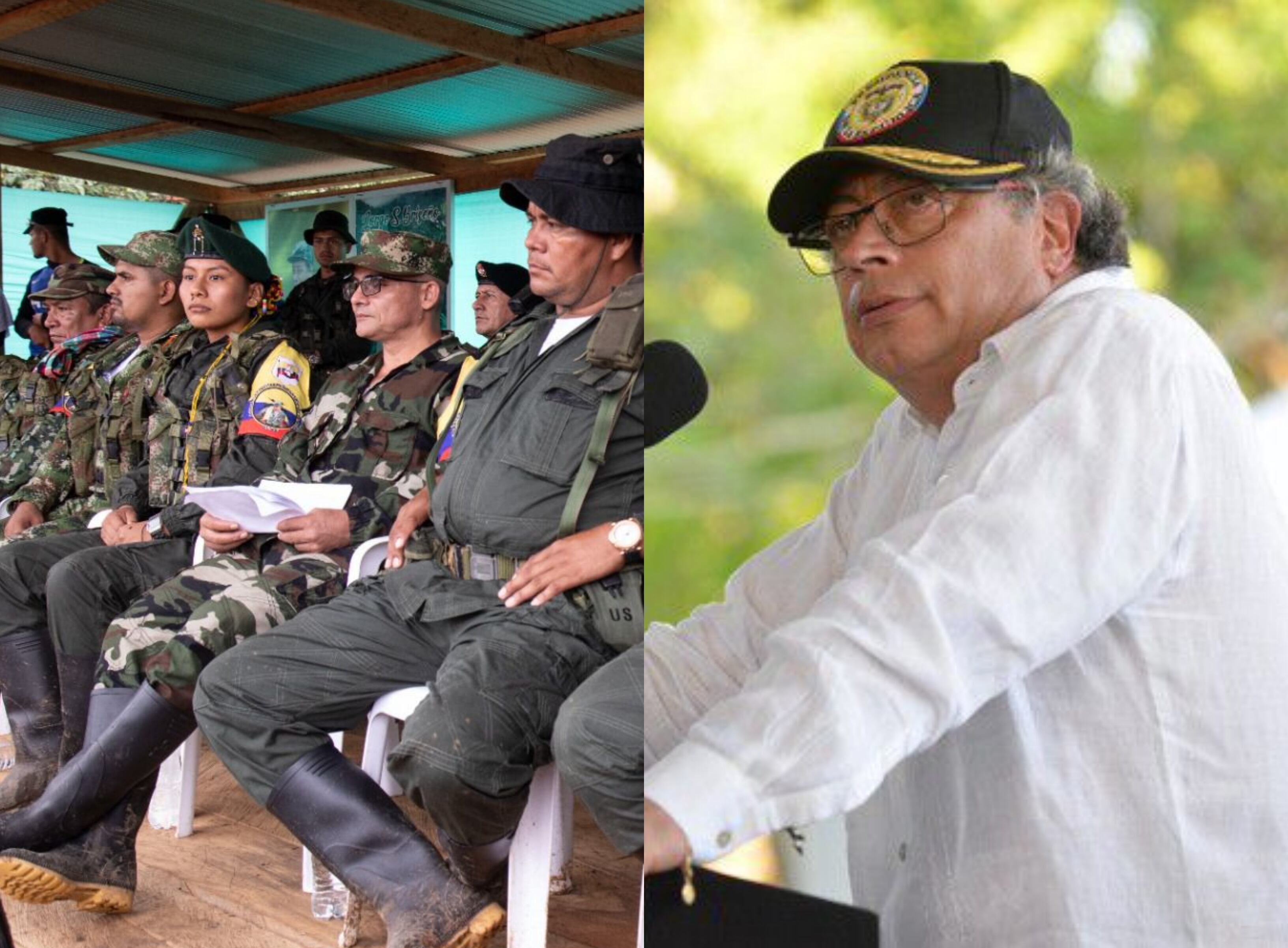 Disidencia del Estado Mayor Central y Gustavo Petro | Fotos: Colprensa