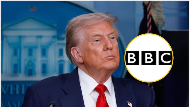 Donald Trump celebró la dimisión del director de la BBC y le acusa de “corrupto”. Foto: Getty Images/ BBC.