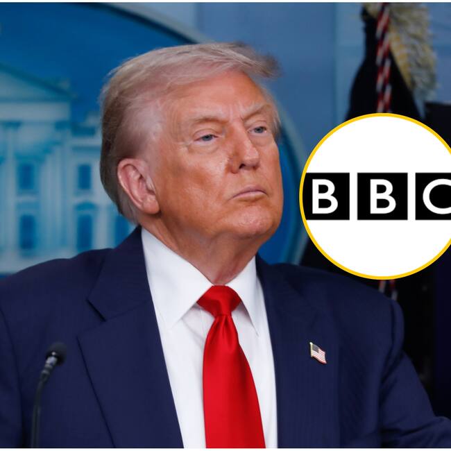 Donald Trump celebró la dimisión del director de la BBC y le acusa de “corrupto”. Foto: Getty Images/ BBC.