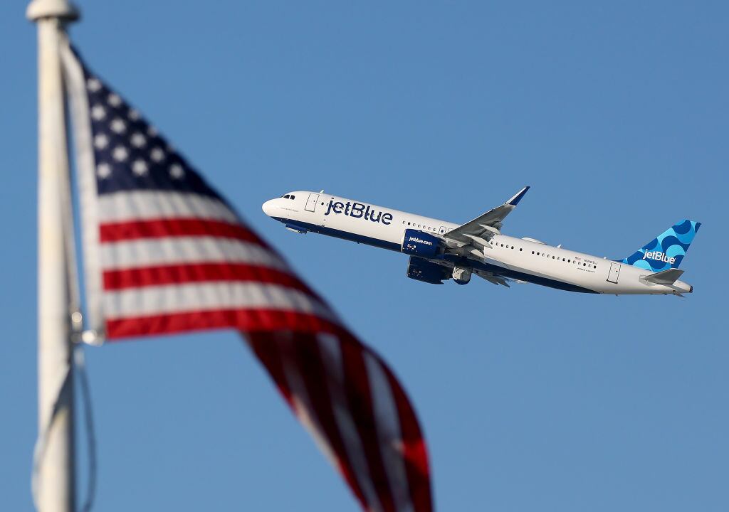 Avión de JetBlue. I Foto: Mario Tama/Getty Images.