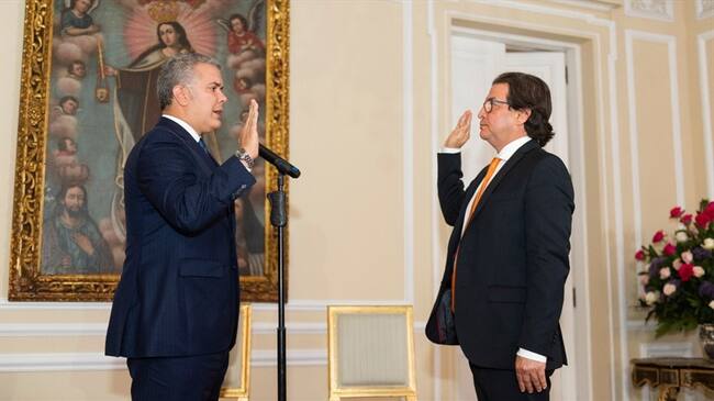 El presidente Iván Duque posesionó al ministro de Agricultura, Rodolfo Zea, y le encomendó varias tareas.. Foto: Presidencia de la República