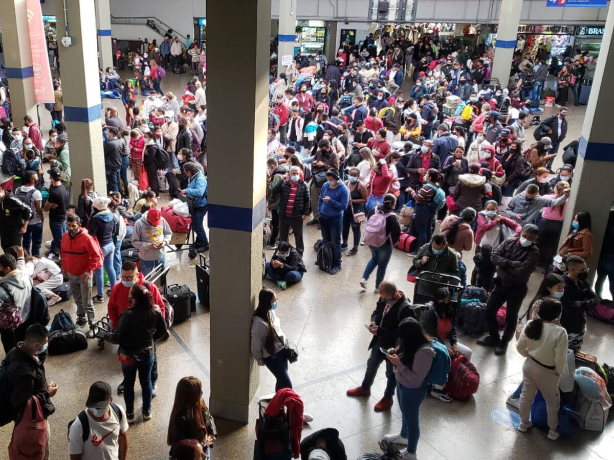 Plan éxodo: Se registraron aglomeraciones en Terminal de Salitre en Bogotá