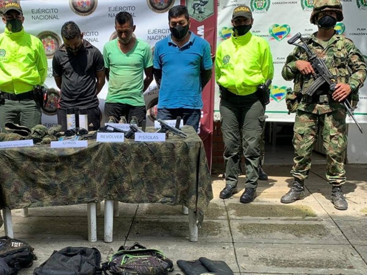 Capturan a cuatro disidentes de las Farc en el norte del Cauca