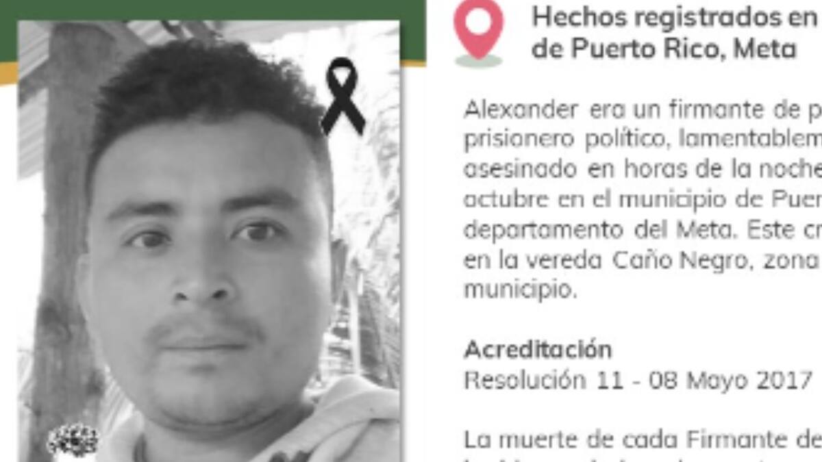Denuncian asesinato de otro firmante de paz: van más de 400 desde el 2016