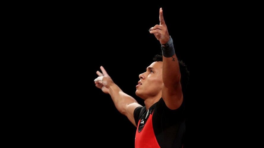 Luis Javier Mosquera Lozano ​ es un levantador de pesas olímpico colombiano.. Foto: Getty Images/ Chris Graythen