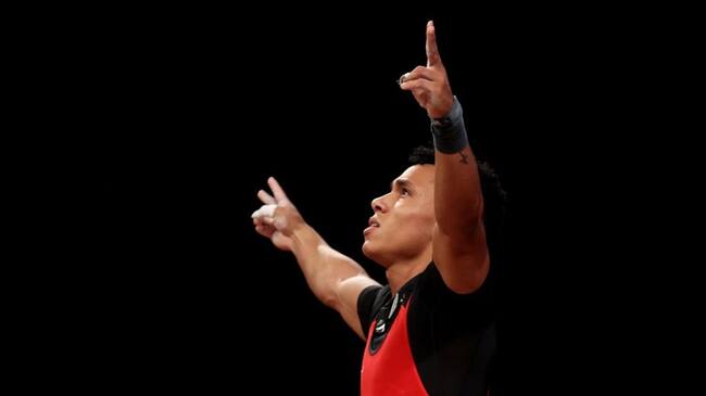 Luis Javier Mosquera Lozano ​ es un levantador de pesas olímpico colombiano.. Foto: Getty Images/ Chris Graythen