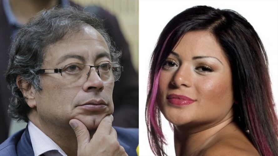 Senador Gustavo Petro y cantante Maureen Belky Ramírez, Marbelle. Foto: Colprensa - Álvaro Tavera / Colprensa - Archivo