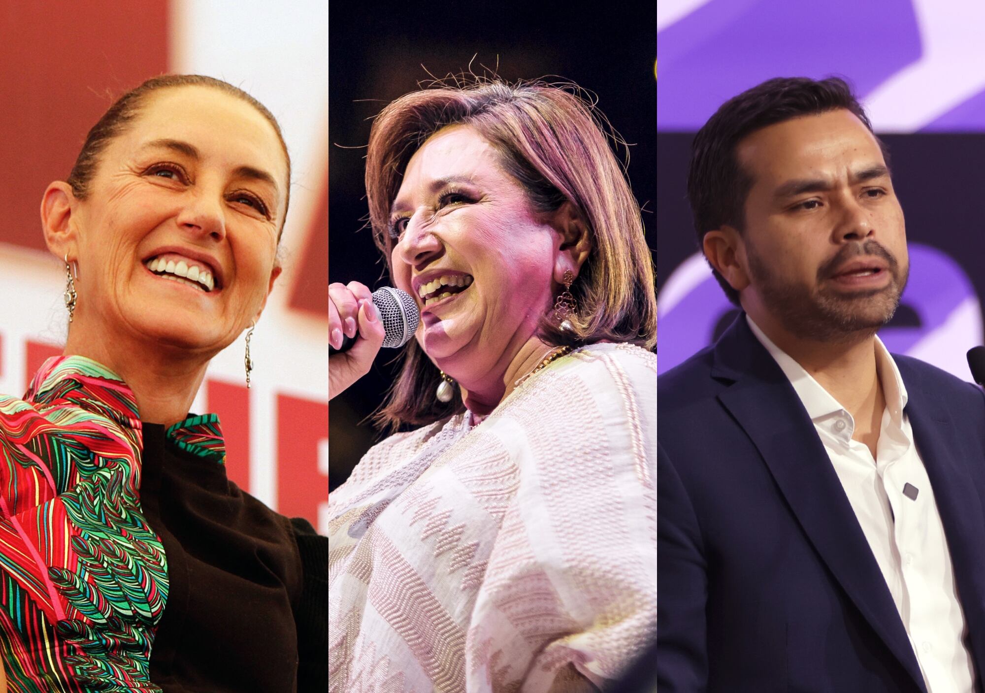 Claudia Sheinbaum, Xóchitl Gálvez y Jorge Álvarez Máynez | Fotos: GettyImages