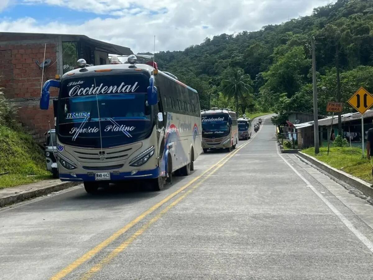 Terminó el bloqueo en la vía que conecta a Risaralda con Chocó