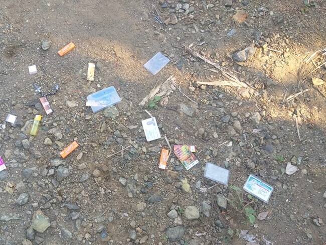 En uno de los sitios fueron encontrados los documentos de un ciudadano identificado como Ronaldo Alexis Chará Valencia. Foto: Cortesía Sucesos Cauca