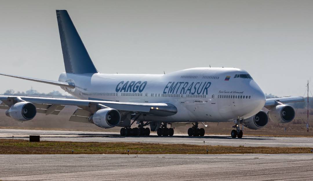 Avión de la compañía venezolana Emtrasur. Foto: Gettyimages