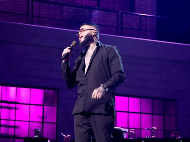LAS VEGAS, NEVADA - NOVEMBER 17: Farruko performs onstage during The Latin Recording Academy&#039;s 2021 Person of the Year Gala honoring Ruben Blades at Michelob ULTRA Arena on November 17, 2021 in Las Vegas, Nevada. (Photo by John Parra/Getty Images for The Latin Recording Academy)