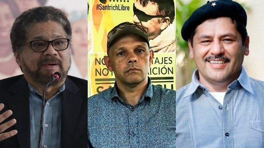 Iván Márquez, el Paisa y Romaña. Foto: Colprensa