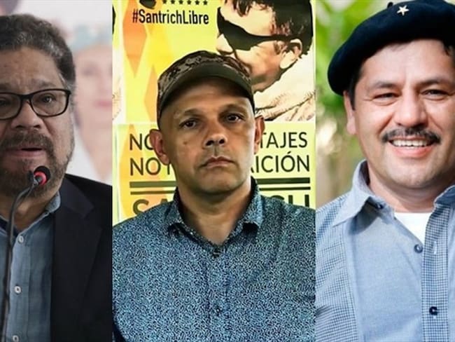 Iván Márquez, el Paisa y Romaña. Foto: Colprensa