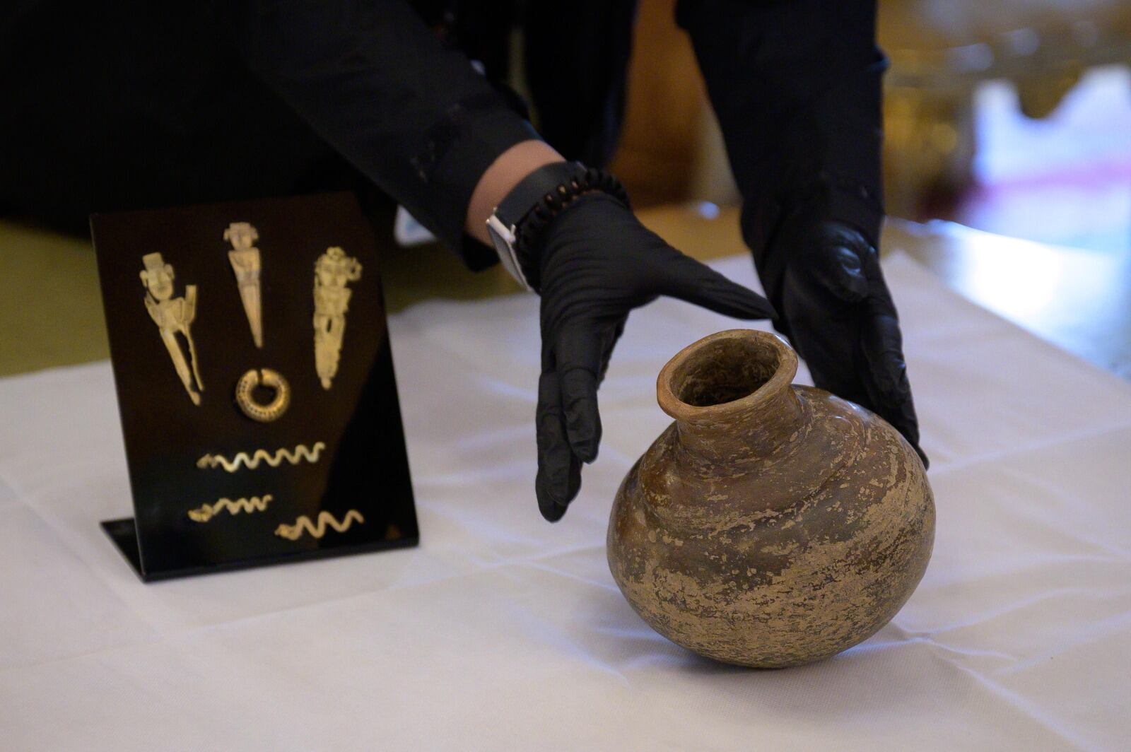 Piezas arqueológicas. Foto: Cancillería