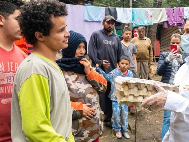 Primera Dama entrega mercados a familias vulnerables del centro de Bogotá. Foto: Presidencia de la República