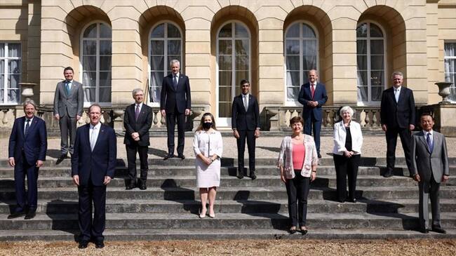Histórico acuerdo en el G7 sobre impuesto mínimo a grandes empresas. Foto: Getty Images