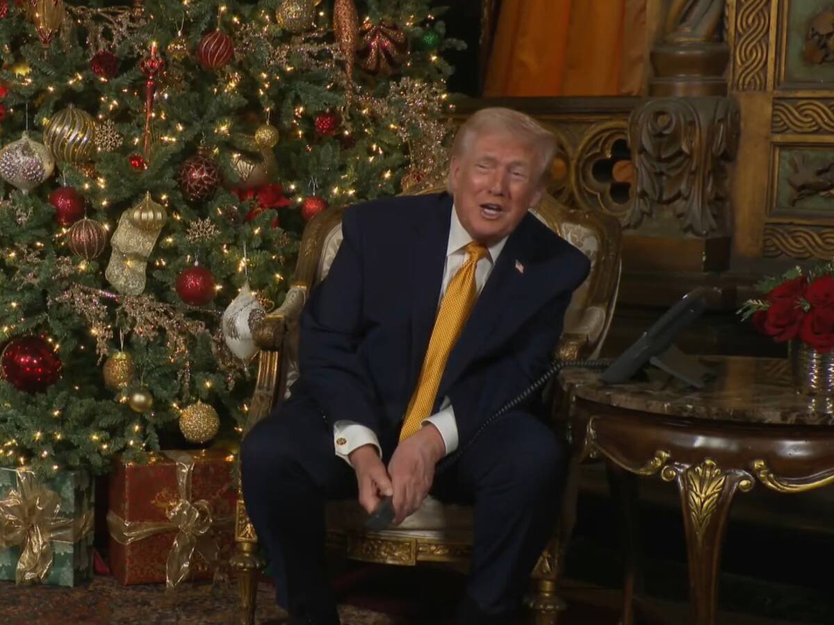 Trump asegura a un niño que vigila que un Santa Claus “malo” no entre a Estados Unidos