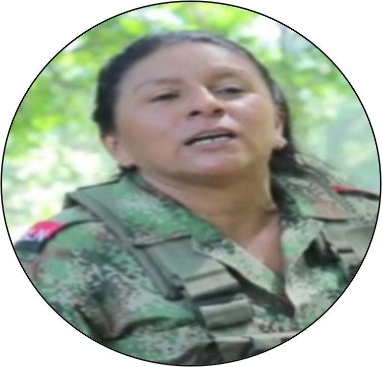 Alias 'Patricia', cabecilla del Frente de Guerra Norte del ELN. Foto: Suministrada