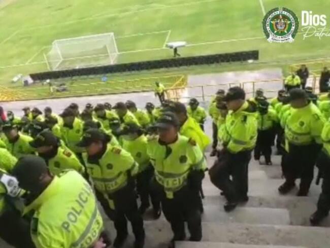Seguridad en el Estadio La Independencia de Tunja / Cortesía.