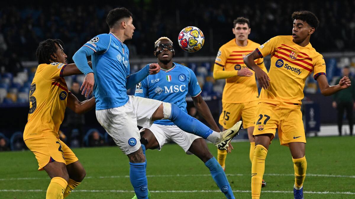 Barcelona y Napoli empataron 1-1 en Italia: la llave de octavos se define en España