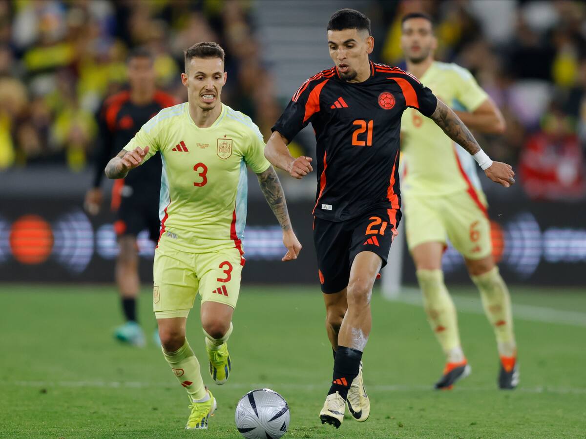 Colombia derrotó 1-0 a España con un golazo de Daniel Muñoz y un Luis Díaz estelar