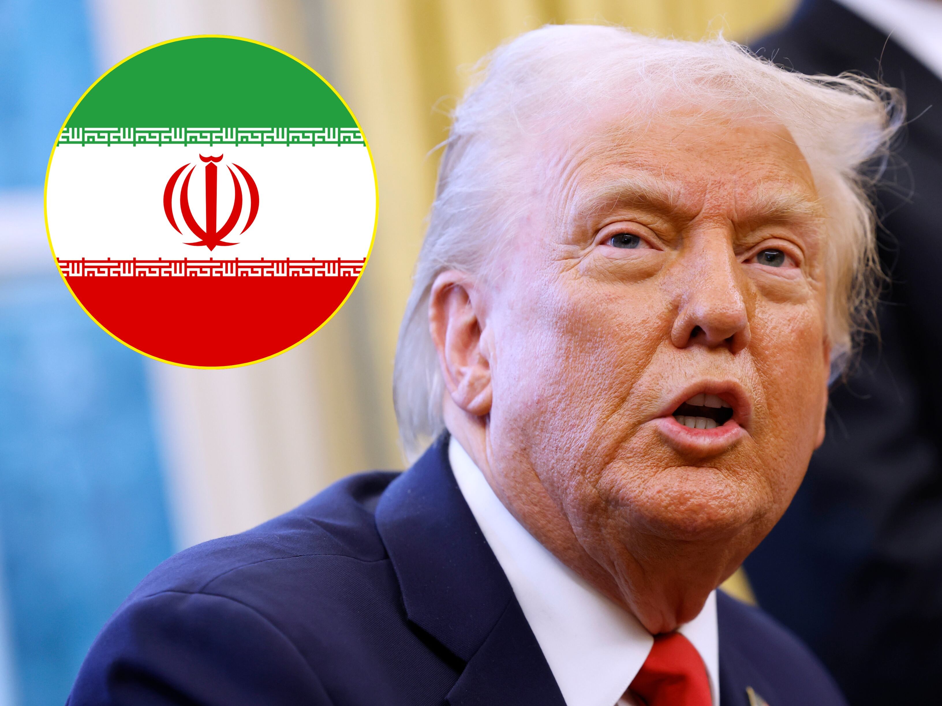 Donald Trump. FOTO: Anna Moneymaker/Getty Images. Badera de Iran via Getty Images