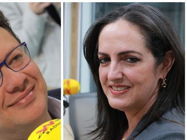 La senadora por el Centro Democrático, María Fernanda Cabal y el concejal de Bogotá, Hollman Morris. Foto: Vicky Dávila