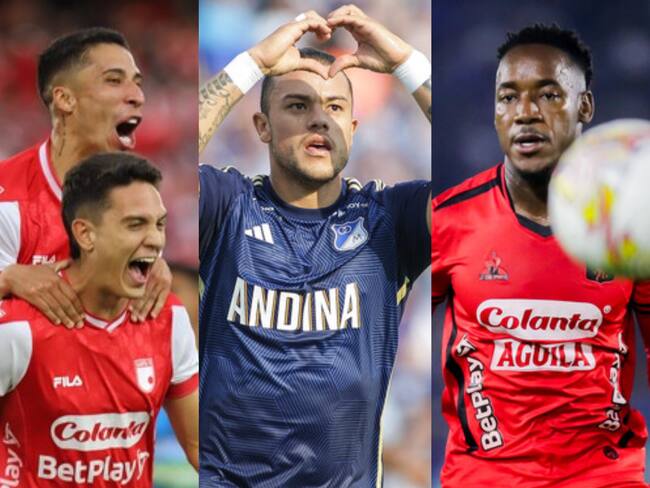 Santa Fe, Millonarios y América de Cali. Foto: (Colprensa - Lina Gasca) / (Colprensa - John Paz) / (Colprensa - Mariano Vimos)