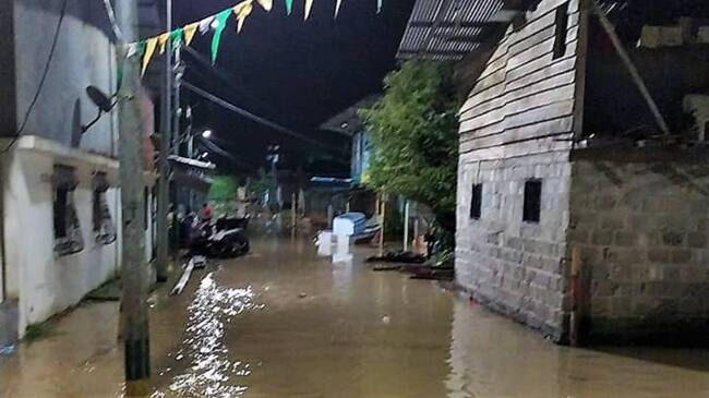 Los afluentes del Río Micay se desbordaron generando inundaciones en el territorio. Crédito: Cortesía.