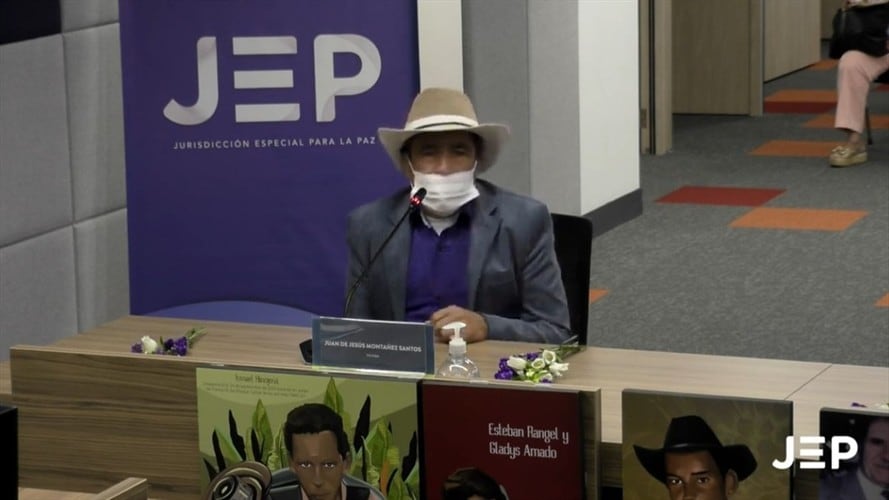 Uno de los testimonios fue el del campesino llanero Jesús Montañez Santos, secuestrado en el año 2000. Foto: ((Cortesía: JEP))