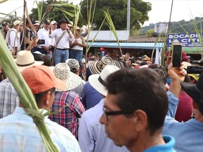 El pasado 28 de enero el gobernador de Boyacá, Carlos Andrés Amaya, pidió a los manifestantes no bloquear la vía.. Foto:Gobernación de Boyacá