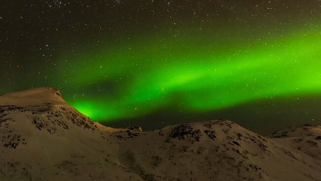 Aurora boreal en Laponia, Finlandia . Foto: Referencia Getty
