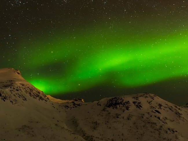 Aurora boreal en Laponia, Finlandia . Foto: Referencia Getty