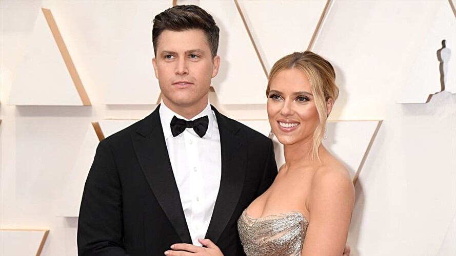 Scarlett Johansson junto a su esposo Colin Jost. Foto: Getty Images/ Jeff Kravitz / Colaborador