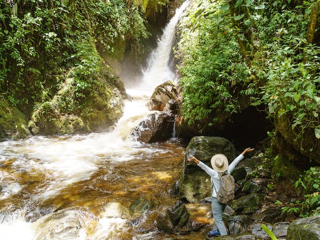 Imagen de referencia de una cascada en Colombia. Foto: Getty Images