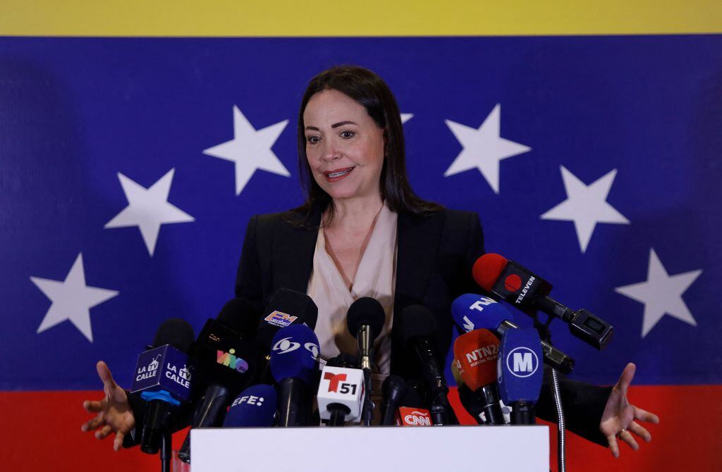 La líder opositora venezolana, María Corina Machado. (Foto: PEDRO RANCES MATTEY/AFP via Getty Images)