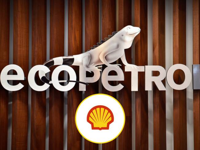 Ecopetrol y logo de Shell. Fotos: (Colprensa - Cristian Bayona) / X @Shell