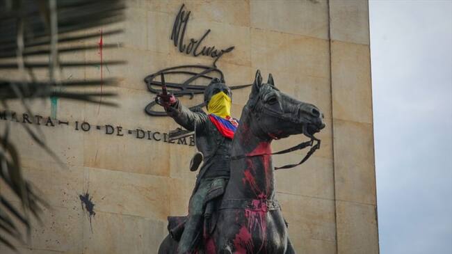 Monumento de Los Héroes en Bogotá. Foto: Getty Images / Anadolu Agency / Colaborador