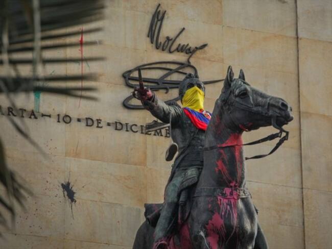 Monumento de Los Héroes en Bogotá. Foto: Getty Images /  Anadolu Agency / Colaborador