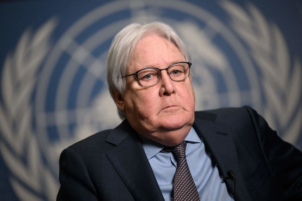 Martin Griffiths, Jefe humanitario de la ONU (Photo by Fabrice COFFRINI / AFP) (Photo by FABRICE COFFRINI/AFP via Getty Images)