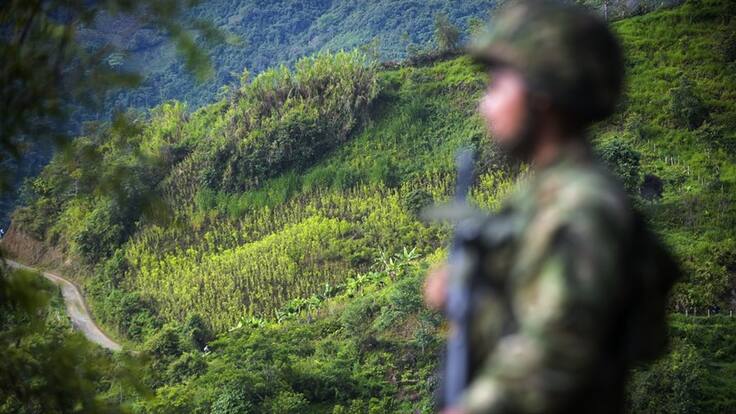 La Policía Nacional, junto al Ejército Nacional, lograron la neutralización de Tomas Solís Valencia, conocido como “Guadaña”. Foto: Getty Images