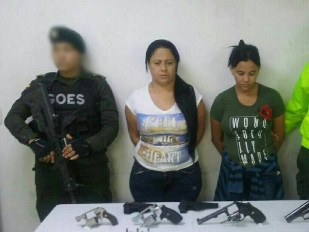 Dos mujeres fueron capturadas por alquiler de armas de fuego