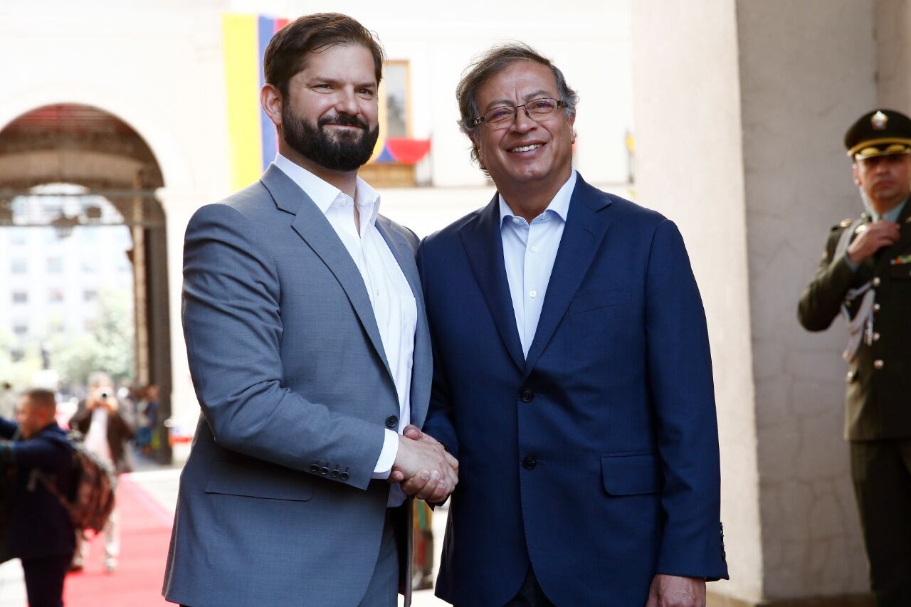 Gabriel Boric y Gustavo Petro. Foto: EFE