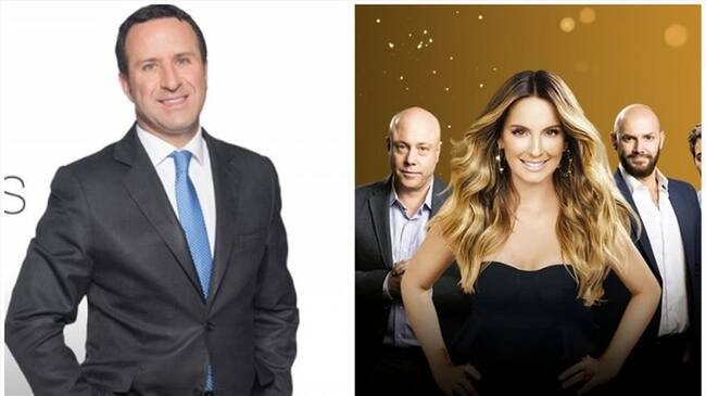 Izquierda Felipe Arias, presentador 4 Caminos / Derecha, Claudia Bahamón, presentadora Master Chef Colombia Fotos: RCN