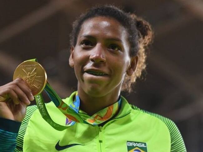 Rafaela Silva consiguió una medalla de oro en Yudo para Brasil.. Foto: BBC Mundo