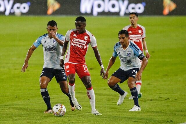 Millonarios vs. Santa Fe por la Liga Colombiana. Foto: Colprensa.